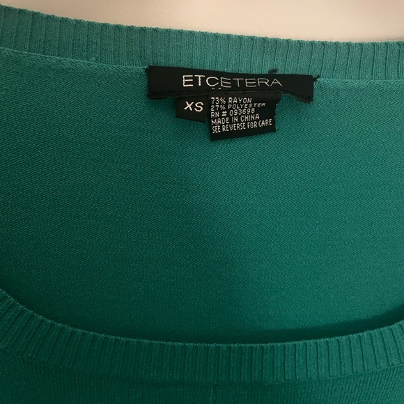 Etcetera Women's Vibrant Teal Scoop Neck Sweater - Picture 2 of 3